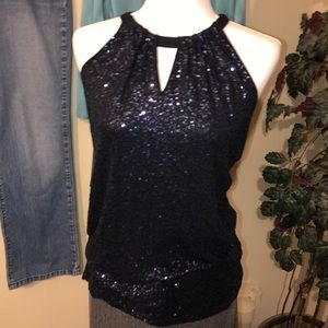 INC sequins halter tank